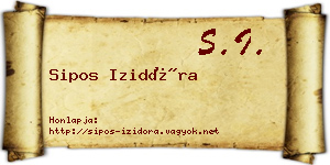 Sipos Izidóra névjegykártya